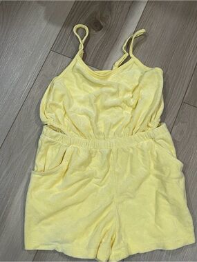 Old Navy Girls' Yellow Terry Romper